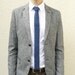Denim Blue Knit Tie in Luxury British Lambswool MADE TO ORDER