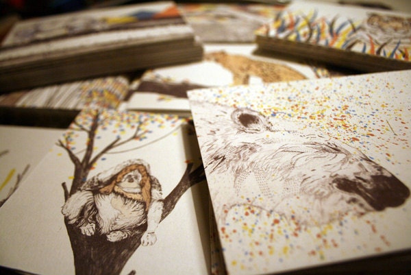 Endangered Animals Postcard Set // Reserved for Romi
