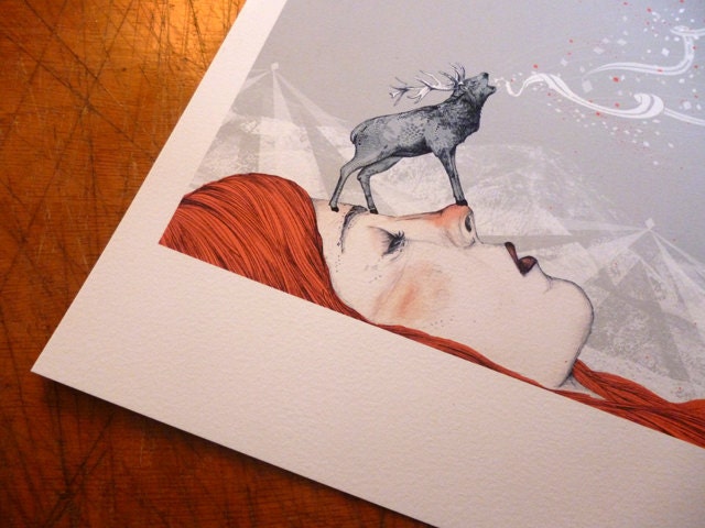 Deer Lady // A4 print
