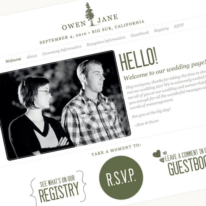 Big Sur Template Wedding Website