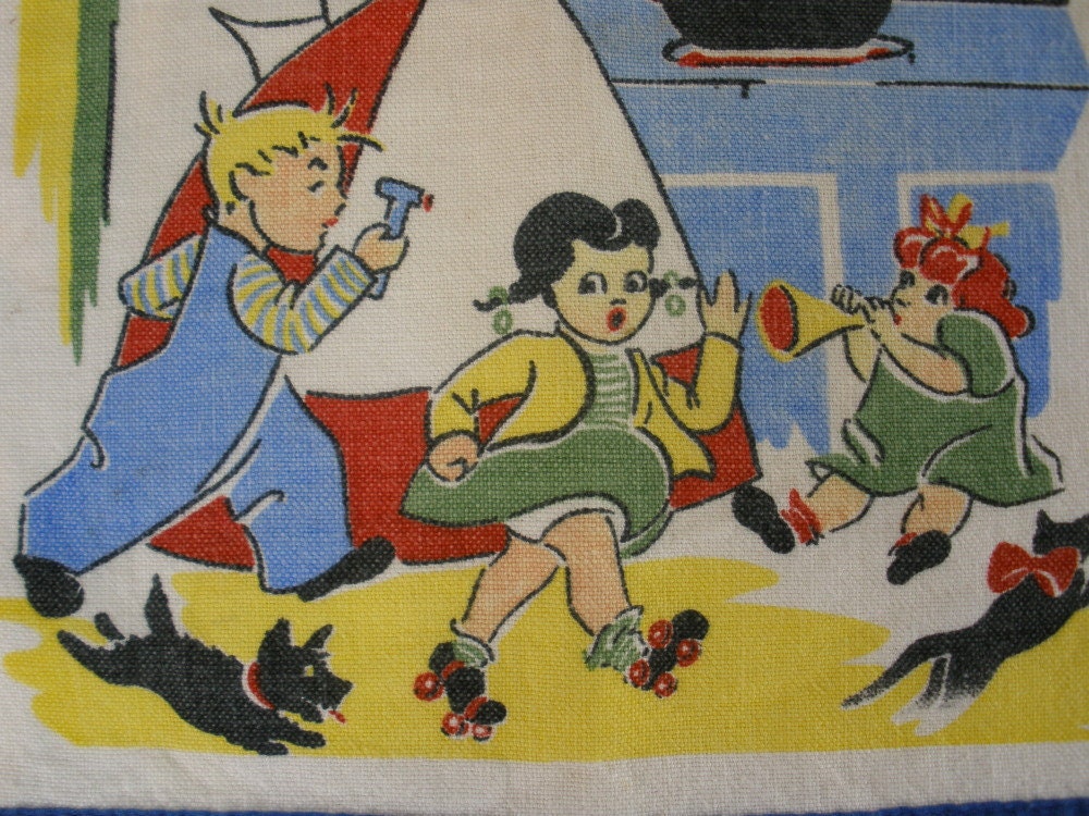 Vintage "Home Sweet Home" Tea Towel