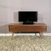 Media Cabinet / Console With Sliding Doors, Walnut