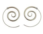Spiral Sterling Silver Earrings (Large)