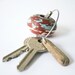 SUMMER SALE 20% OFF - The Nautical Keychain with brown sea wood with cable wire keyring