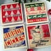 Retro Christmas Drink Coaster Set Holiday Party Decor Christmas Decoration