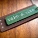 take a hike pendant  - green brown plastic - shrinky dink jewelry