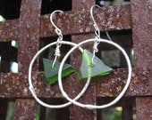 Summer Dogwood- Recycled wine bottle earrings
