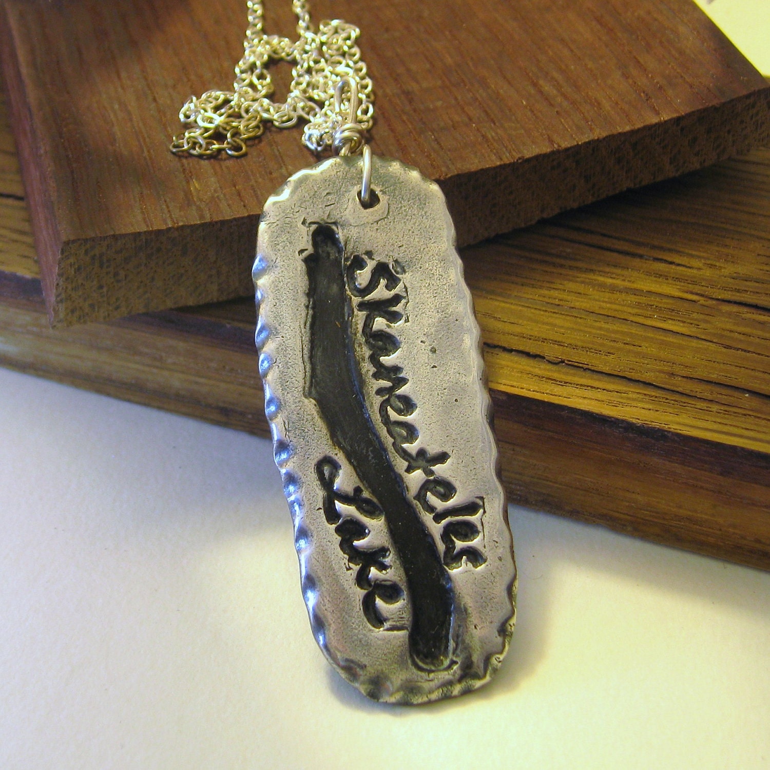 Silver SKANEATELES LAKE Necklace