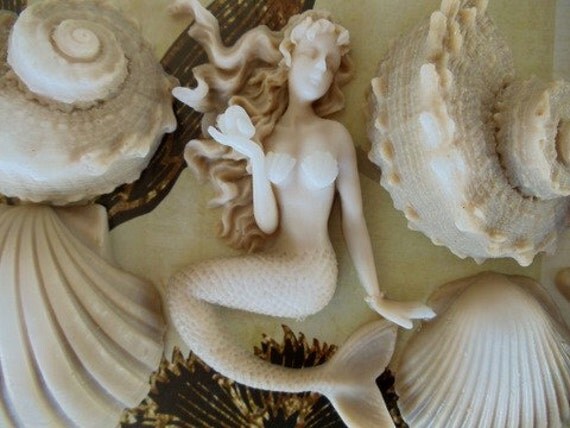 Mermaid and Seashells Gift Set Soap Favors - beach, ocean, nautical