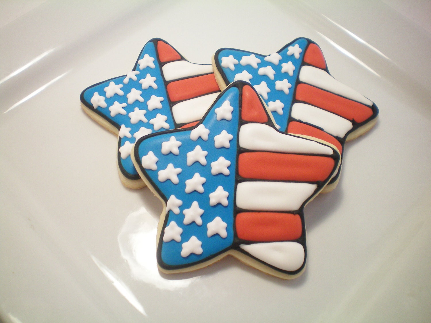 Star Flag sugar cookies