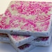 Pink Damask Hand Stamped Coasters