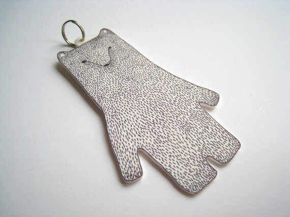 Giant Polar Bear Keyring / Keychain