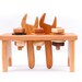 Montessori Wooden Developmental Toy Workbench with Tools Natural Cherry