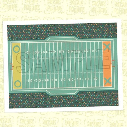 Football Placemat Birthday Party Decoration from the Football Fun DIY Printable Collection by Spaceships and Laser Beams