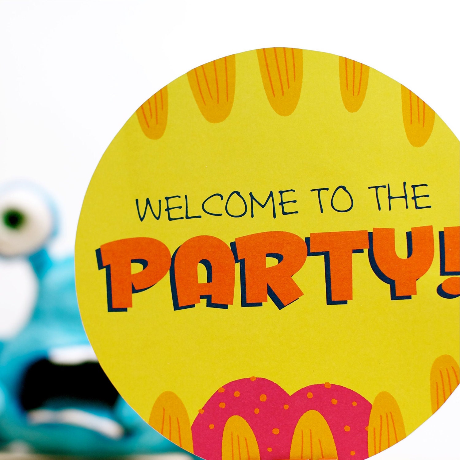 Monster Party Birthday Sign (6 Inch) from the Monster Fest DIY Printable Collection by Spaceships and Laser Beams Il_170x135