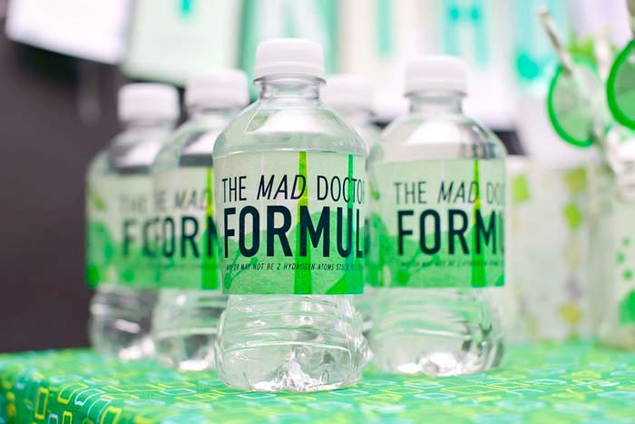Mad Science Water Bottle Labels from the Mad Science DIY Printable Collection by Spaceships and Laser Beams