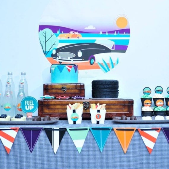 Vintage Car Birthday Value Package DIY Printable Party Collection by Spaceships and Laser Beams