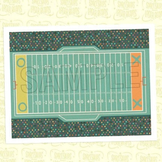 Football Placemat Birthday Party Decoration from the Football Fun DIY Printable Collection by Spaceships and Laser Beams Il_570xn