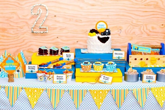 Construction Birthday Party Package a DIY Printable Party Collection by Spaceships and Laser Beams