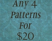 Any 4 SINGLE Butterfly Tree PDF SEWING Patterns