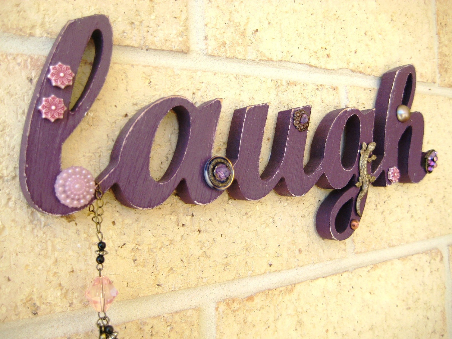 Purple Laugh Wall Sign