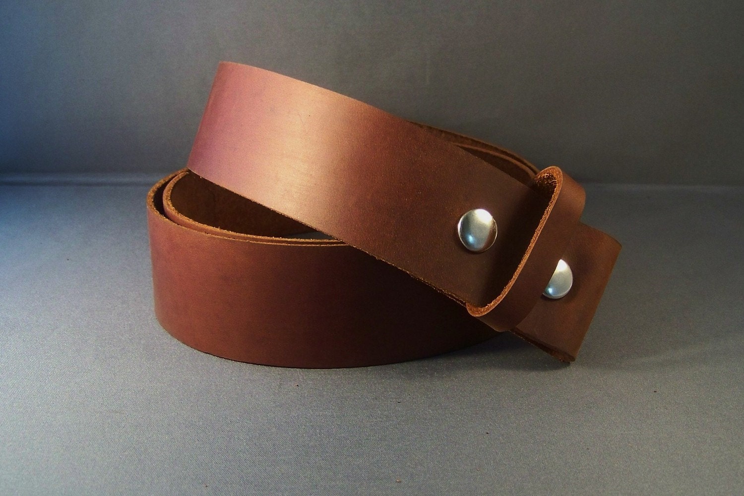 Brown Leather Snap Belt