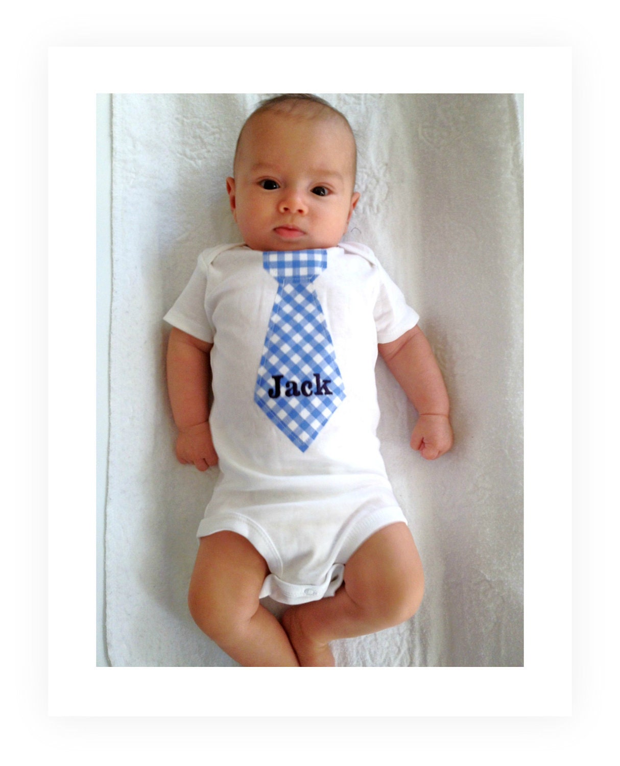 NEW Baby Boy Fashion Personalized Tie Onesie. Any Tie, Any Size, Any Name or Monogram Embroidered on Our Little Man Ties.