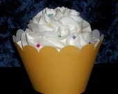 Solid Yellow Cupcake wrappers ...Sunny Yellow Holder Wrap ...12 count Dandelion READY TO SHIP Il_170x135
