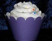 Solid Purple Cupcake wrappers ...Grape Holder Wrap ...12 count READY TO SHIP Il_170x135