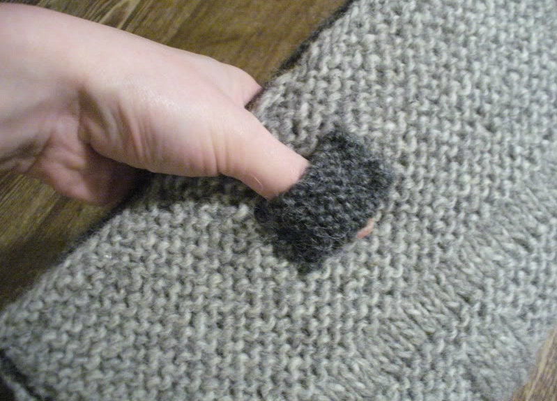 Structured Wool Knit Zip Clutch