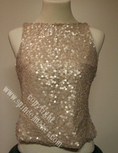 Summer sequin silk top