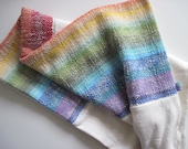 Organic Baby Blanket Rainbow with Handweaving and Organic Cotton Hemp MADE TO ORDER