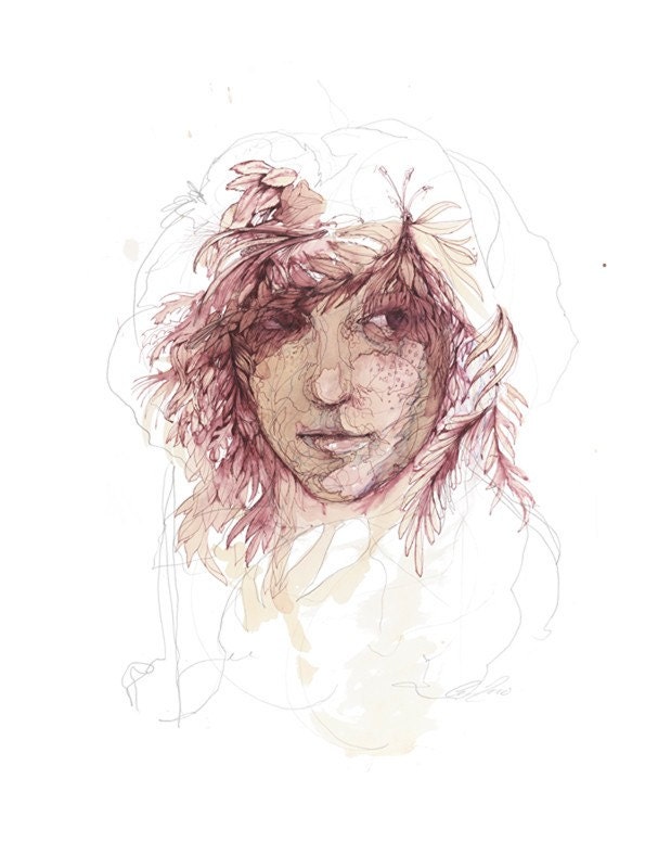Rose - Signed and Editioned Giclee Print with Silkscreen varnish by Carne Griffiths
