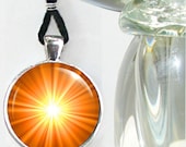Orange Accessory Necklace Chakra Jewlery Energy Art Pendant Silver