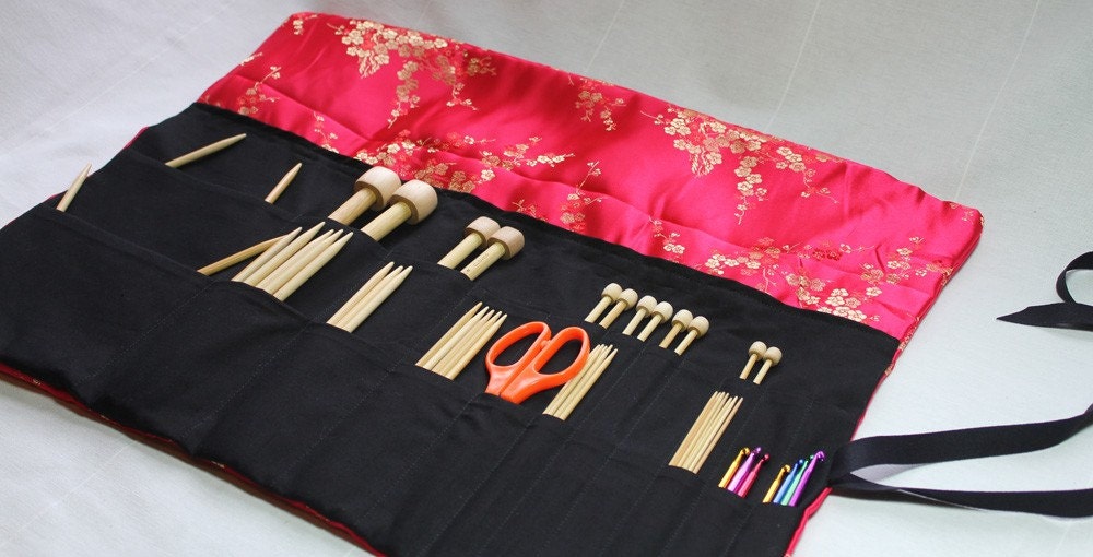 Knitting Needle Case PDF Pattern by Skadoot on Etsy