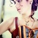 Steampunk corset in faux leather copper and brown colour