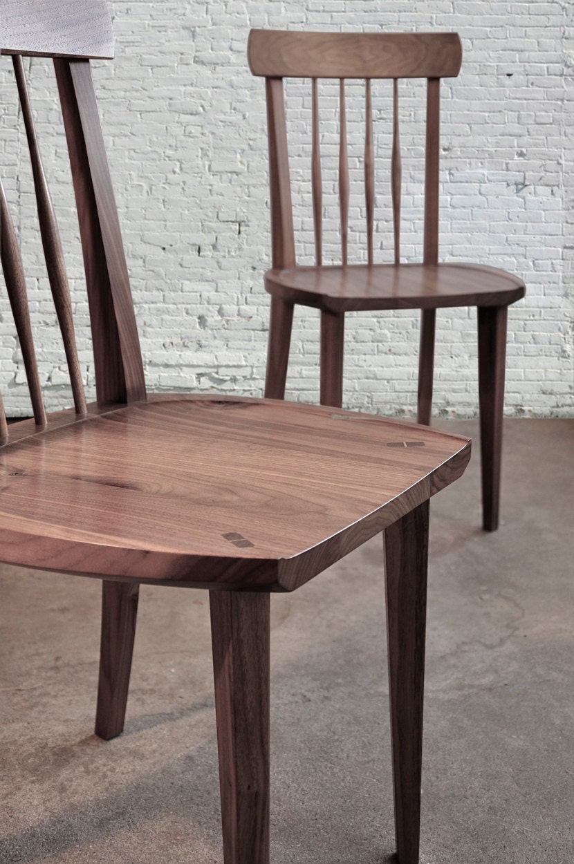 modern walnut dining chair