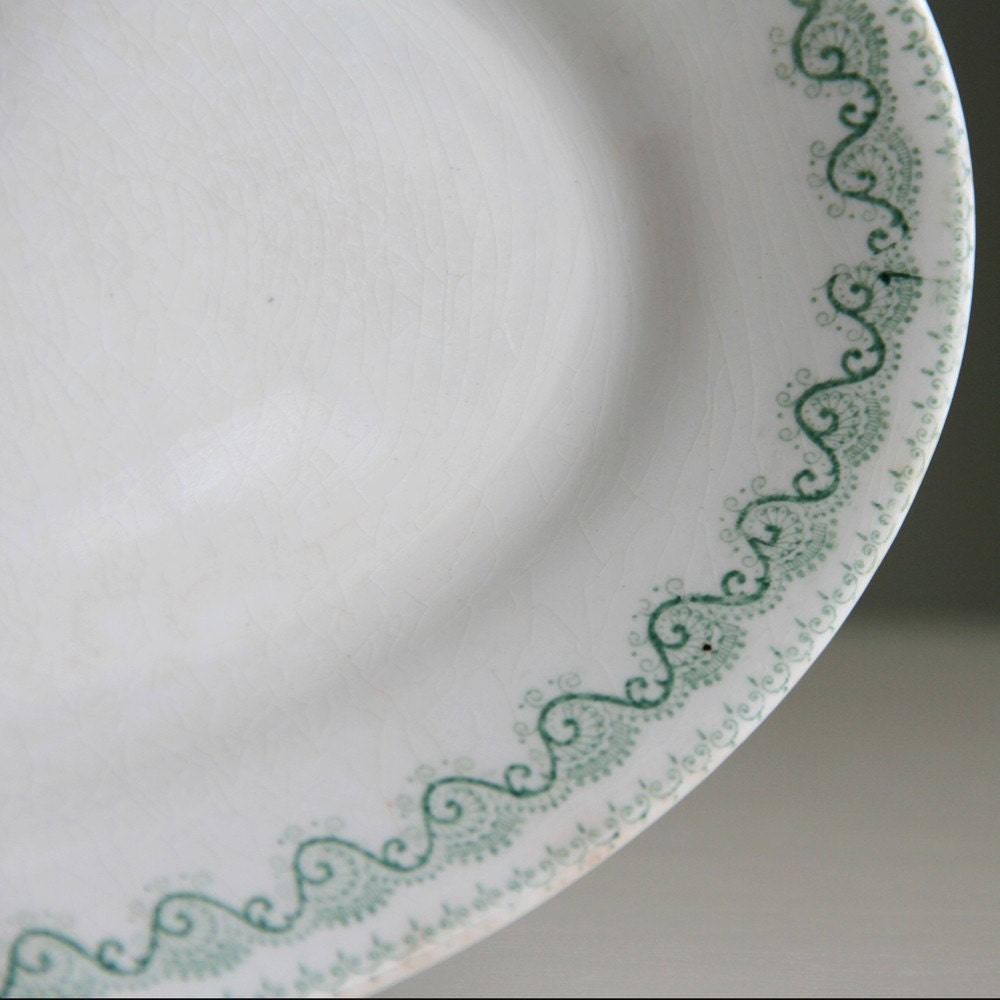 Small Antique Johnson Bros. Whiteware China "Franklin" Platter  - 1910