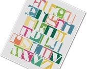 Modern Cross-stitch Alphabet Samper - PDF Cross-stitch Pattern - INSTANT DOWNLOAD