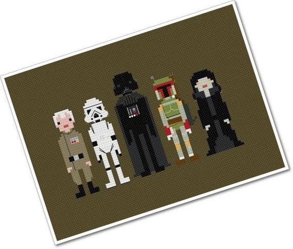 Pixel People - Star Wars - Enemies - PDF Cross stitch Pattern - INSTANT DOWNLOAD