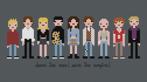 Pixel People - Empire Records - PDF Cross-stitch Pattern - INSTANT DOWNLOAD