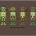 Pixel People - Teenage Mutant Ninja Turtles - PDF Cross Stitch Pattern - INSTANT DOWNLOAD