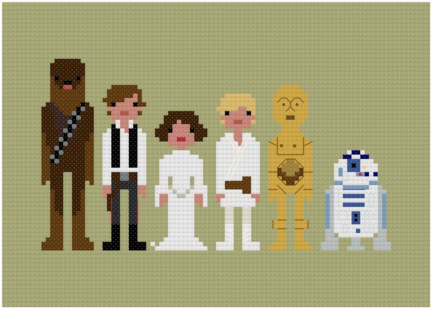 Pixel People - Star Wars - A New Hope - PDF Cross-stitch Pattern - INSTANT DOWNLOAD