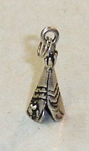 Vintage Native American Artist Joe Corbett Signed Sterling Silver Teepee Bracelet Charm or Necklace Pendant