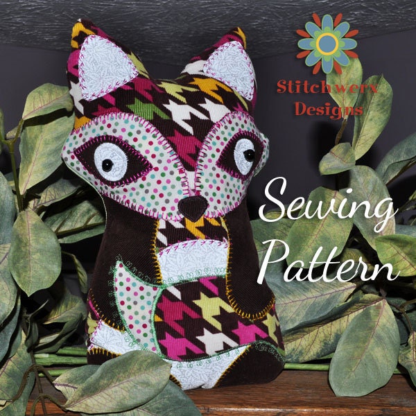 Fox Pillow Sewing Pattern - Fox Plushie PDF Sewing Pattern H101