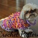 Crochet Pattern - Bella Tiny Bobbles & Frills Sweater for Small Dogs - PDF Dog Sweater Crochet Pattern C103