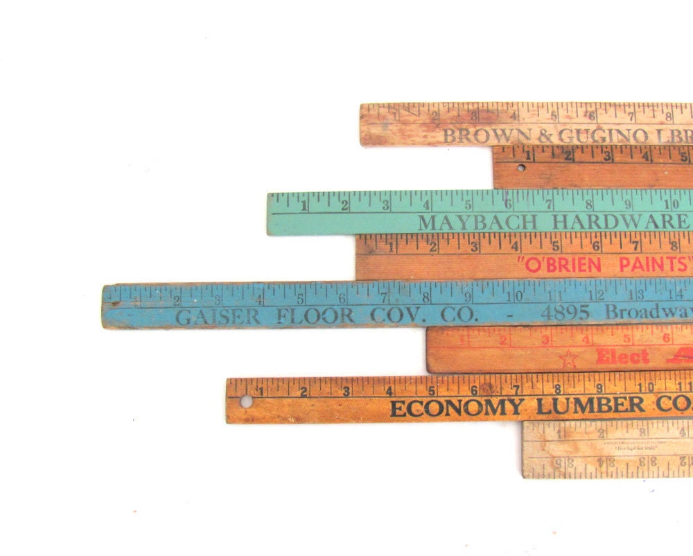 Vintage Yardstick Wood Ruler Instant Collection of Beauties theteam eveteam