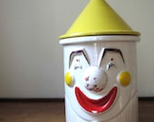 Vintage Clown Cookie Jar - junkytownvintage