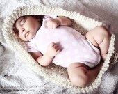 SALE Newborn Baby Nest Baby Cocoon Swaddle Basket Baby Bowl Baby Shower Gift - Newborn Nest Speckle Beige Crochet Newborn Cocoon Photo Prop