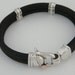 Leather Bracelet For Man and Woman Brown and Black Two Leather Straps with Classic Lock